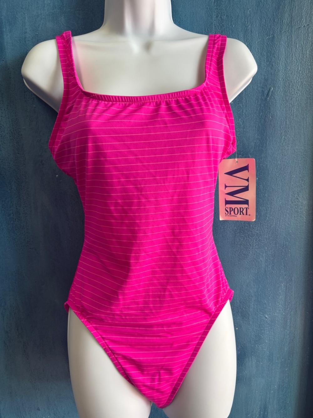 Women's Hot Pink Stripe One-Piece Swimsuit